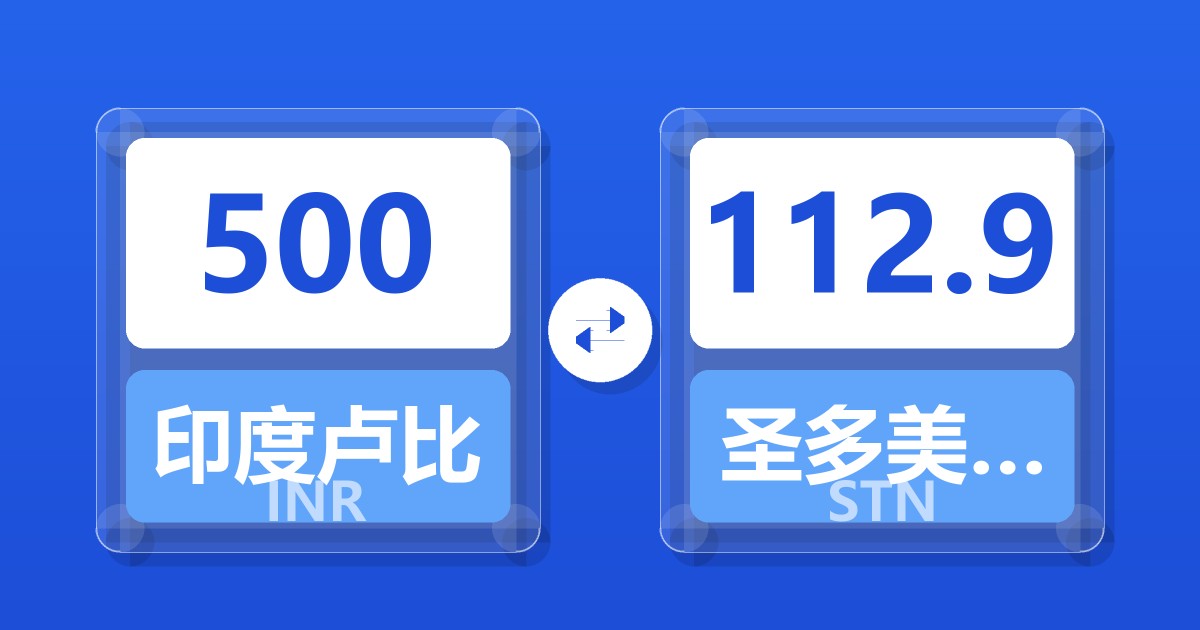 500印度卢比兑圣多美和普林西比多布拉