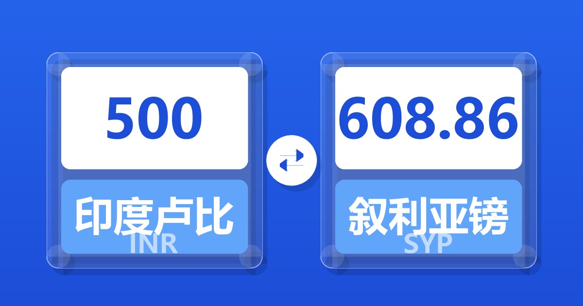 500印度卢比兑叙利亚镑