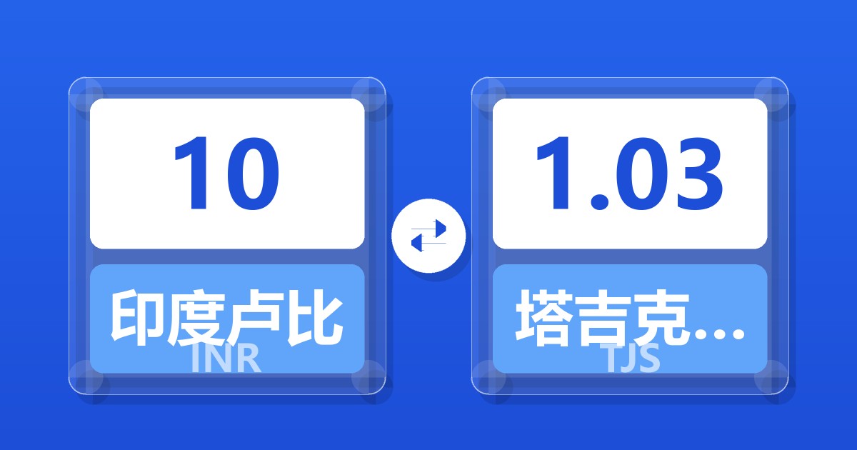 10印度卢比兑塔吉克斯坦索莫尼