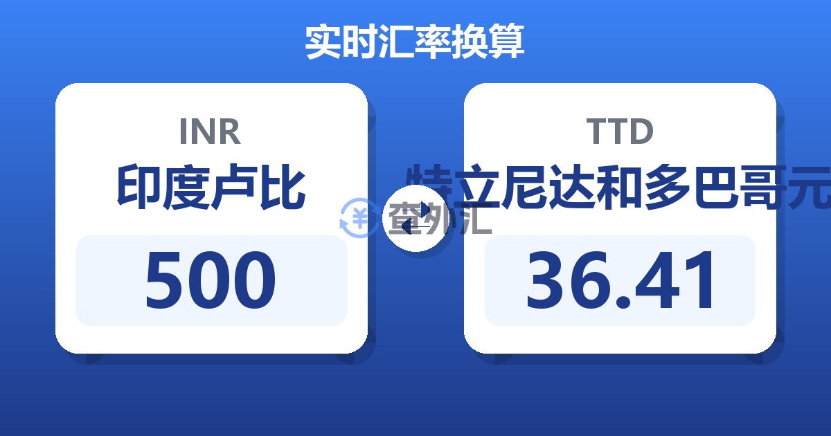 500印度卢比兑特立尼达和多巴哥元