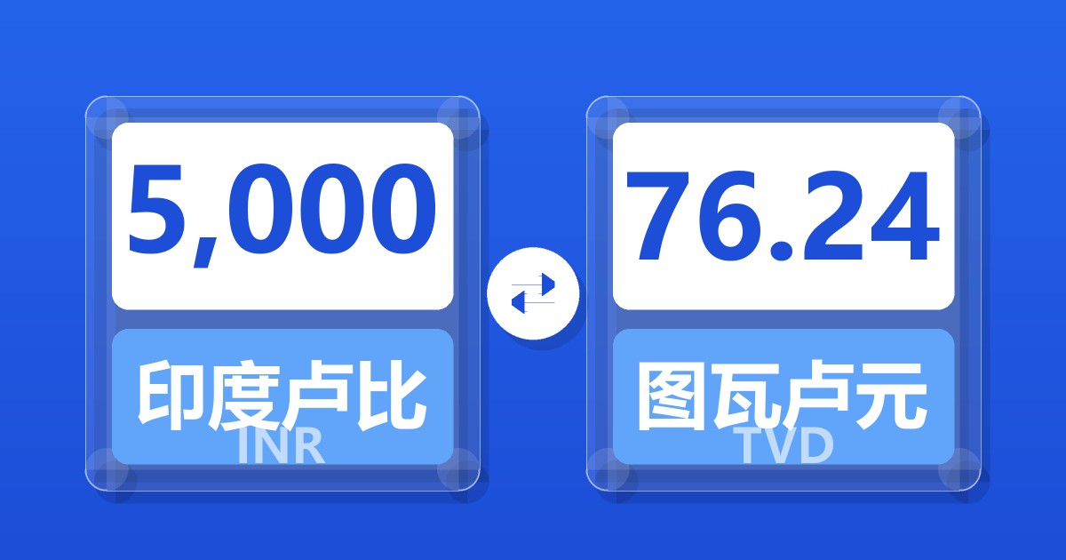 5,000印度卢比兑图瓦卢元