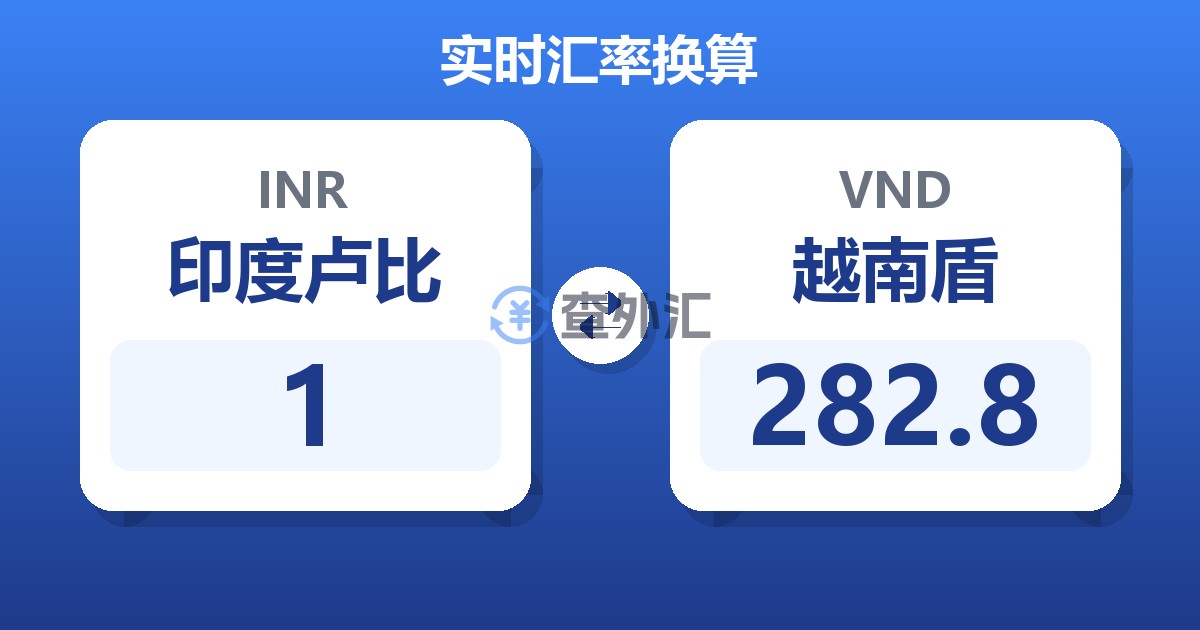 1印度卢比兑越南盾