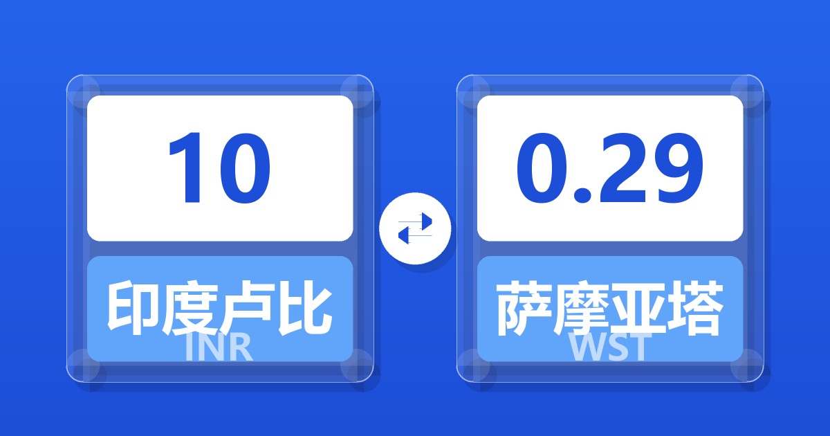 10印度卢比兑萨摩亚塔拉