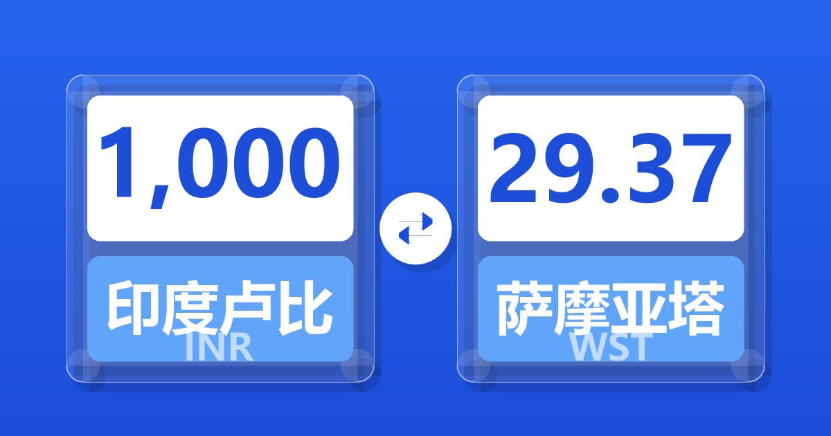 1,000印度卢比兑萨摩亚塔拉