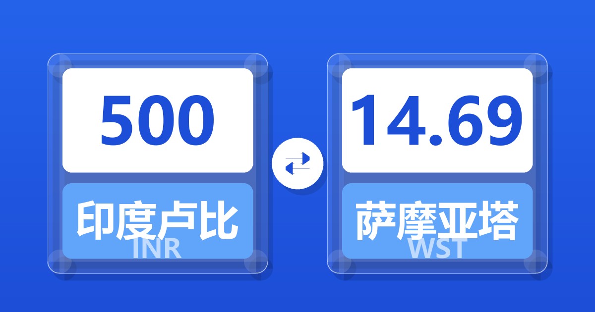 500印度卢比兑萨摩亚塔拉