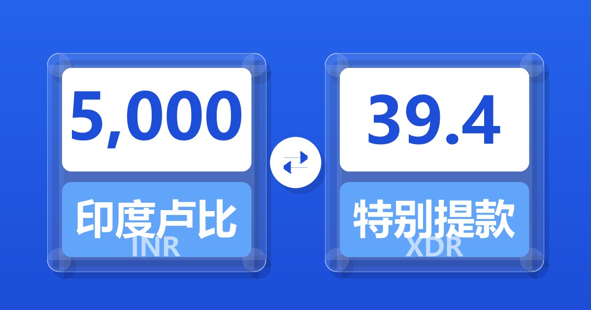 5,000印度卢比兑特别提款权