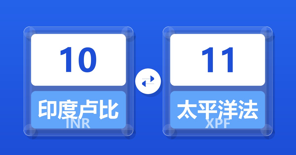 10印度卢比兑太平洋法郎