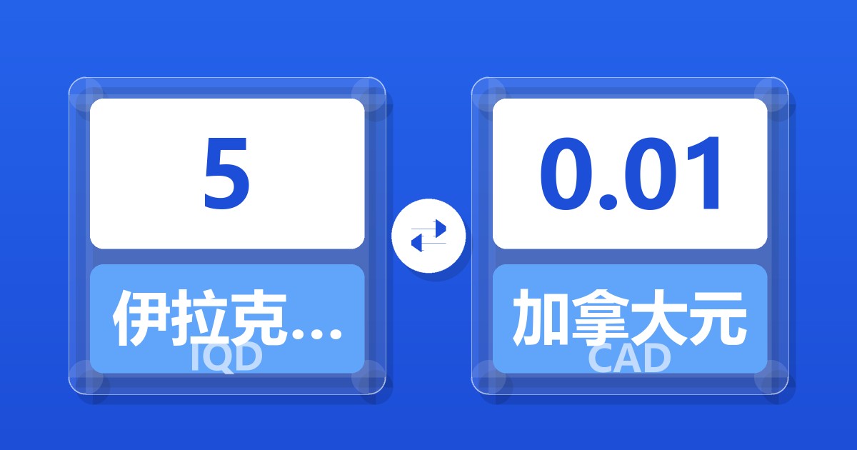 5伊拉克第纳尔兑加拿大元