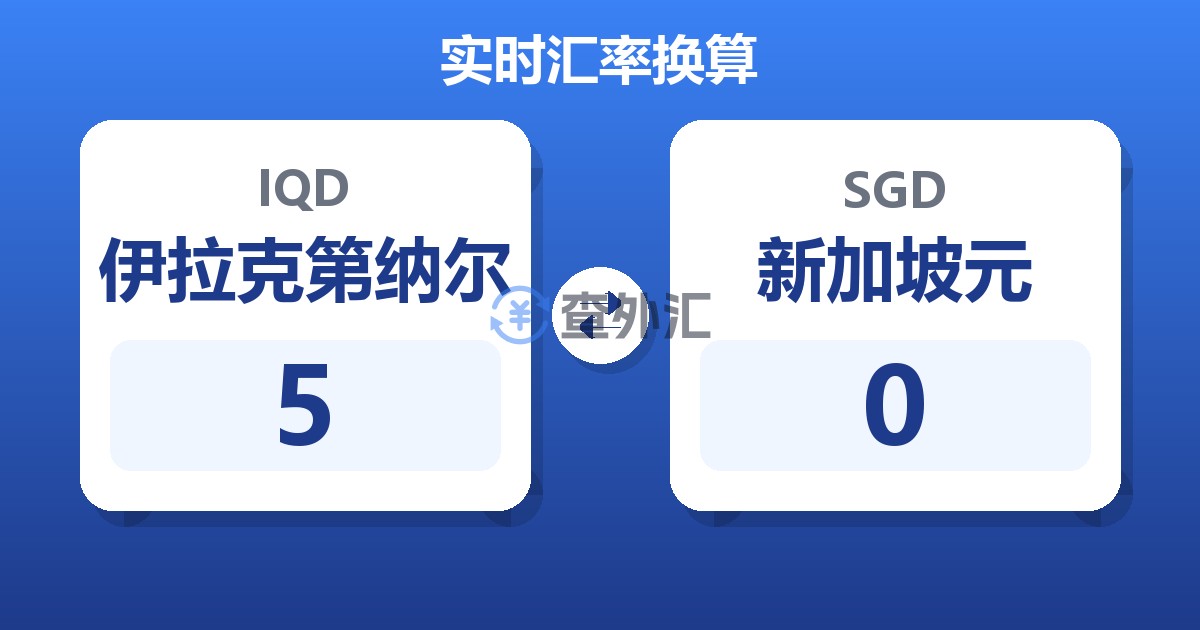 5伊拉克第纳尔兑新加坡元