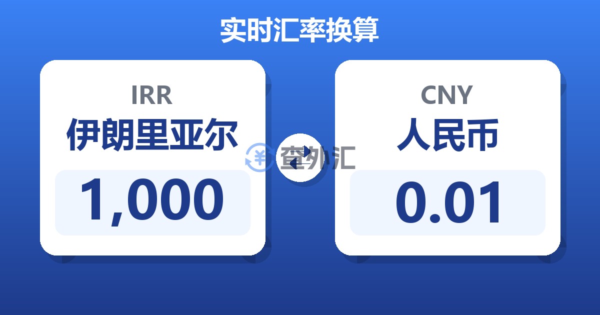 1,000伊朗里亚尔兑人民币