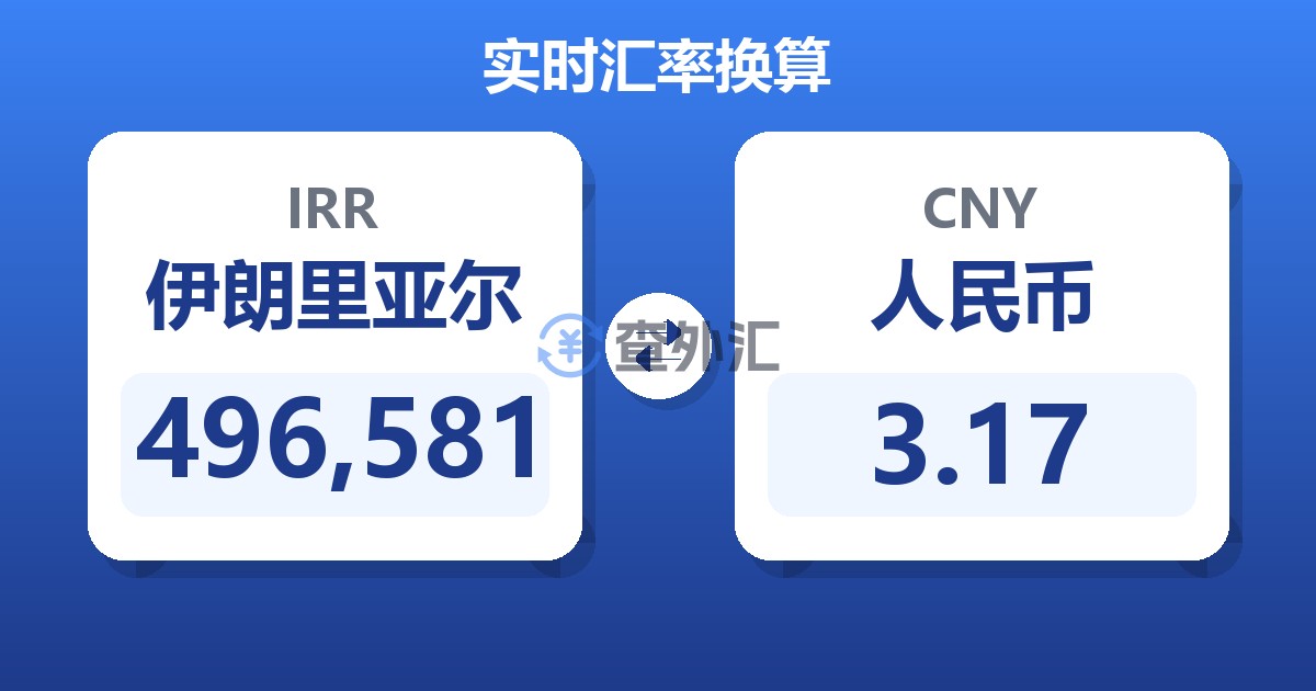 496,581伊朗里亚尔兑人民币