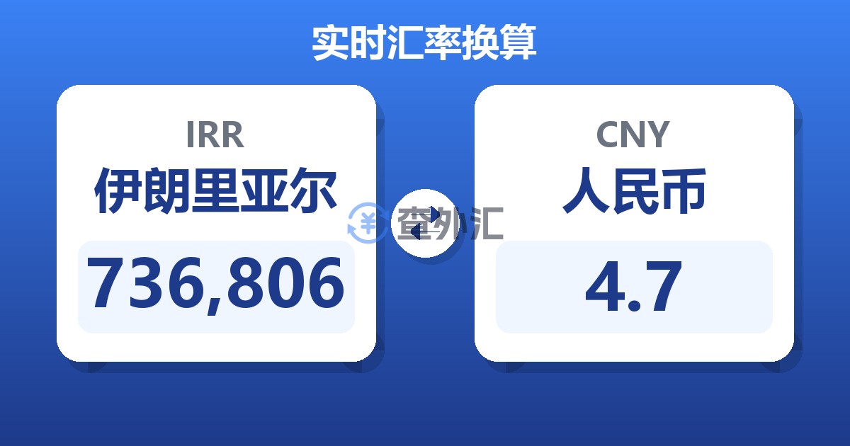 736,806伊朗里亚尔兑人民币