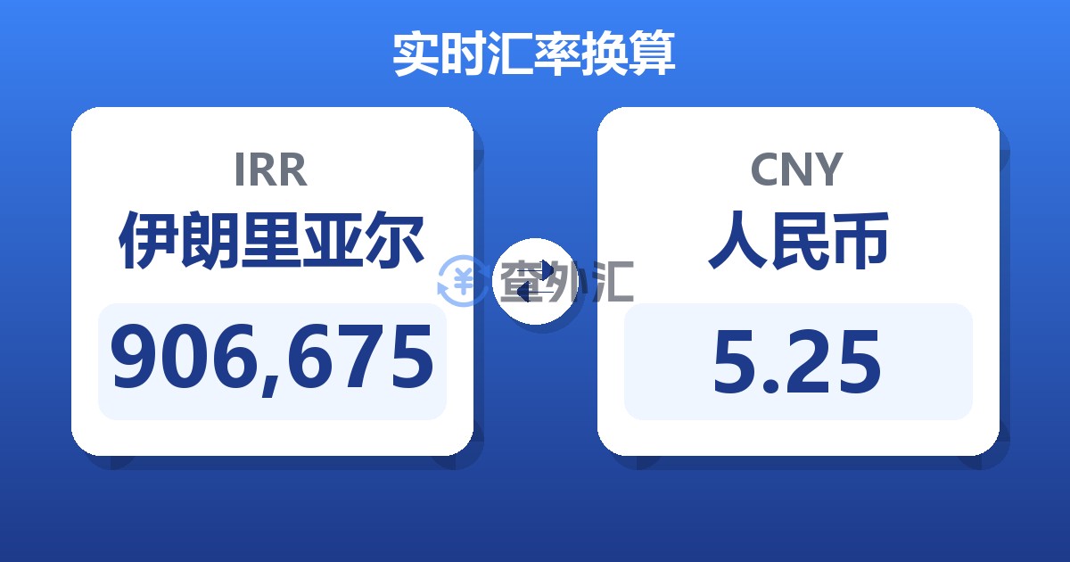 906,675伊朗里亚尔兑人民币