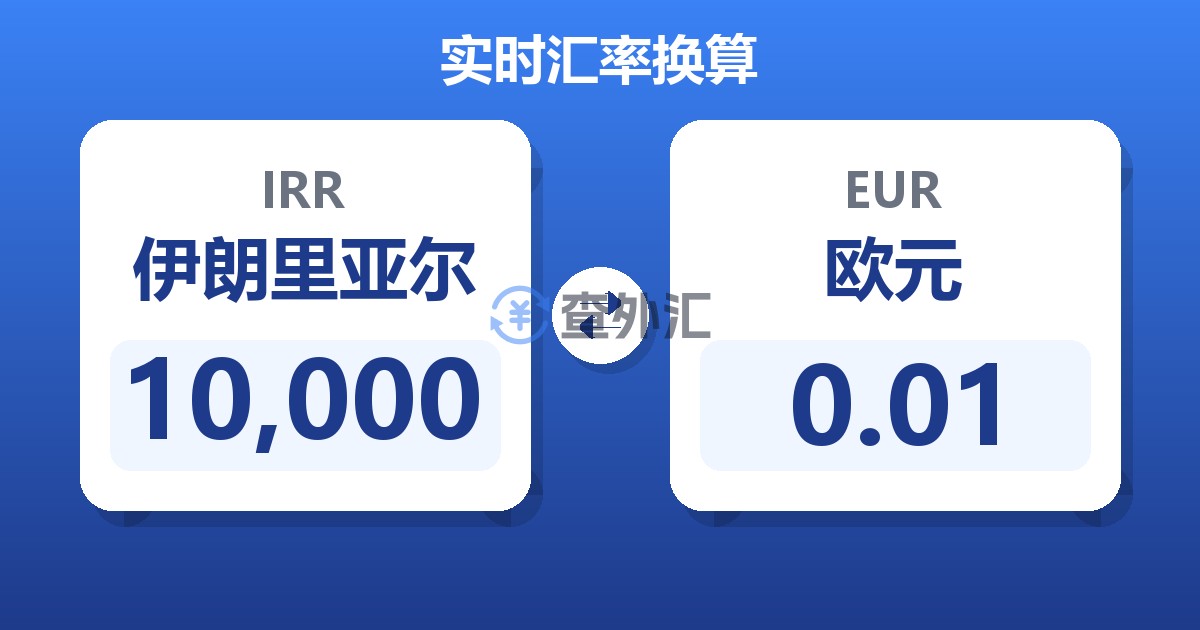 10,000伊朗里亚尔兑欧元