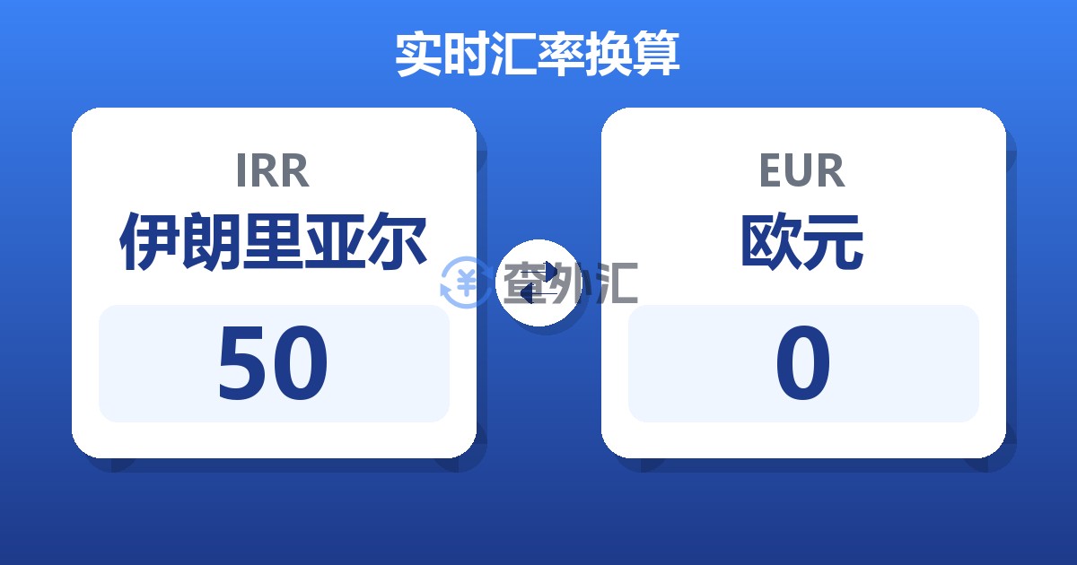 50伊朗里亚尔兑欧元