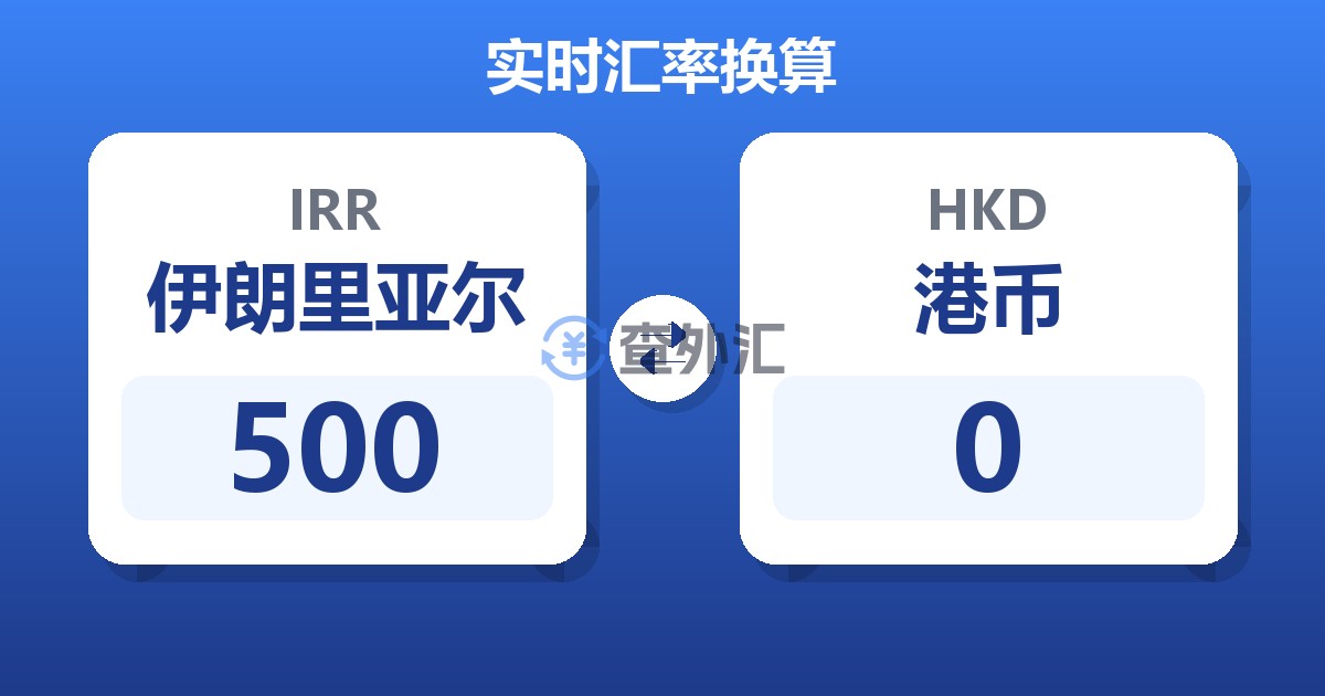 500伊朗里亚尔兑港币