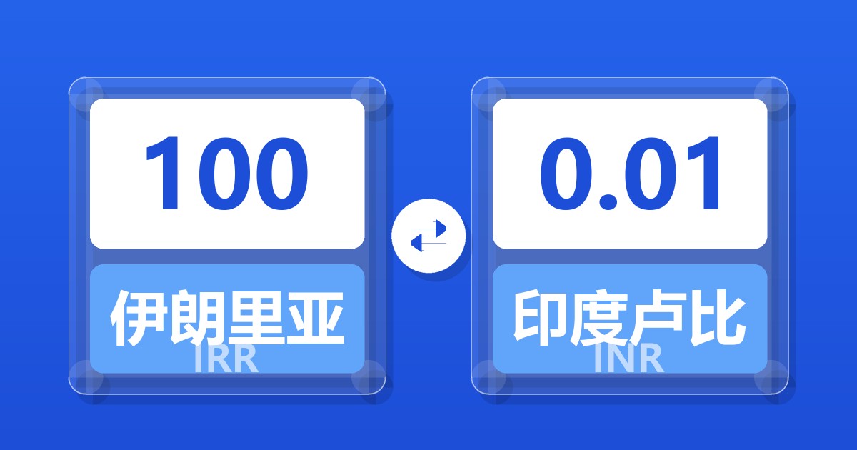 100伊朗里亚尔兑印度卢比