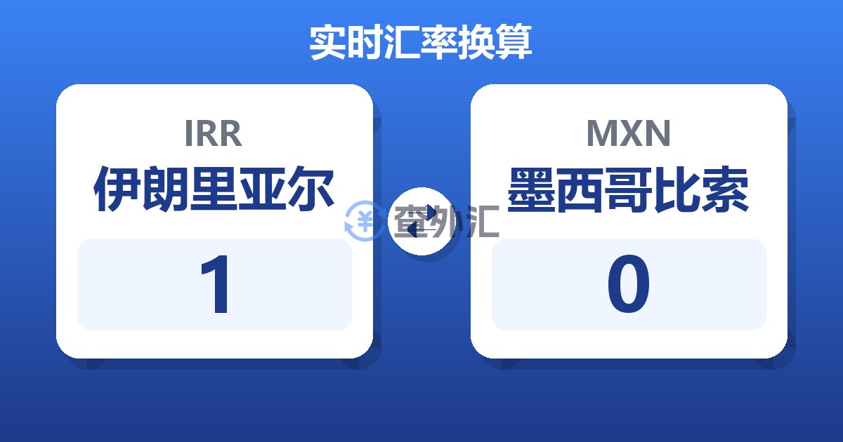 1伊朗里亚尔兑墨西哥比索