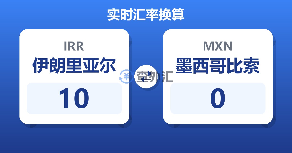 10伊朗里亚尔兑墨西哥比索