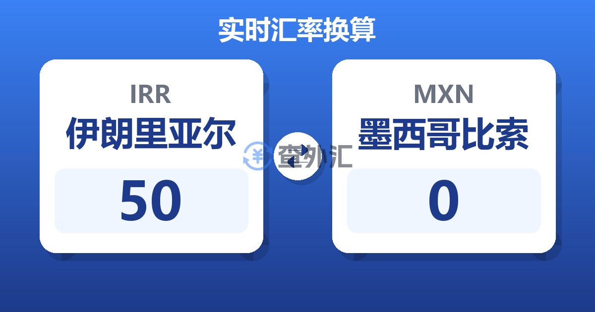 50伊朗里亚尔兑墨西哥比索