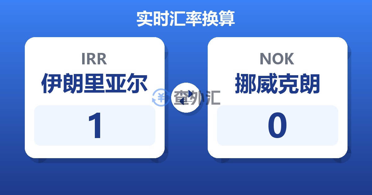 1伊朗里亚尔兑挪威克朗