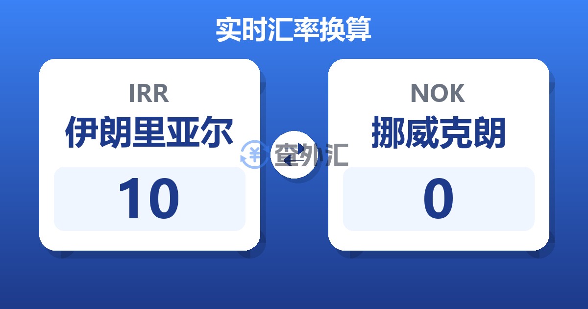 10伊朗里亚尔兑挪威克朗