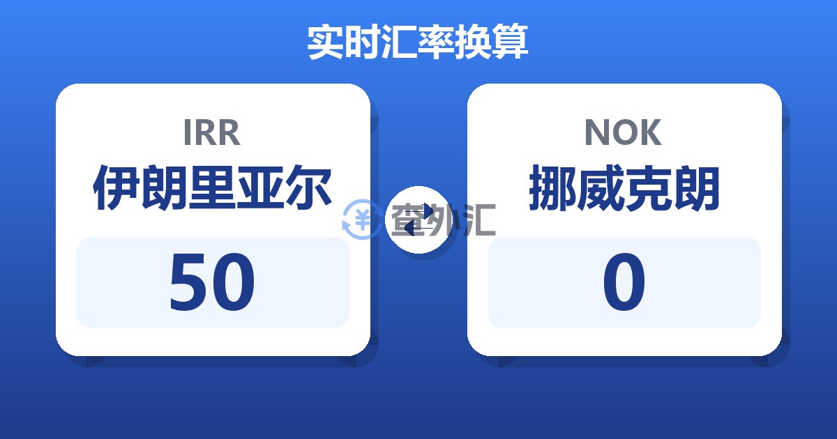50伊朗里亚尔兑挪威克朗