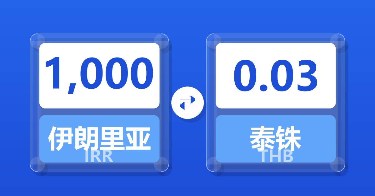 1,000伊朗里亚尔兑泰铢
