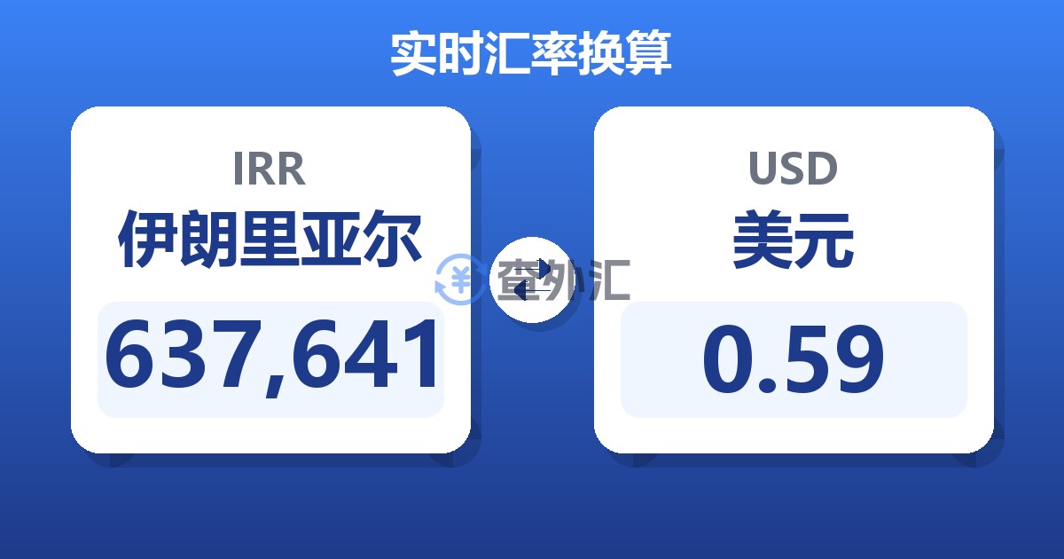 637,641伊朗里亚尔兑美元