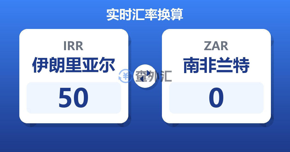 50伊朗里亚尔兑南非兰特