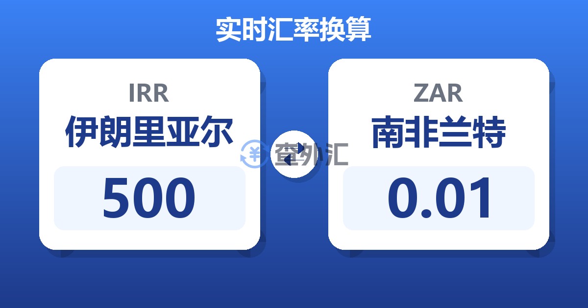 500伊朗里亚尔兑南非兰特