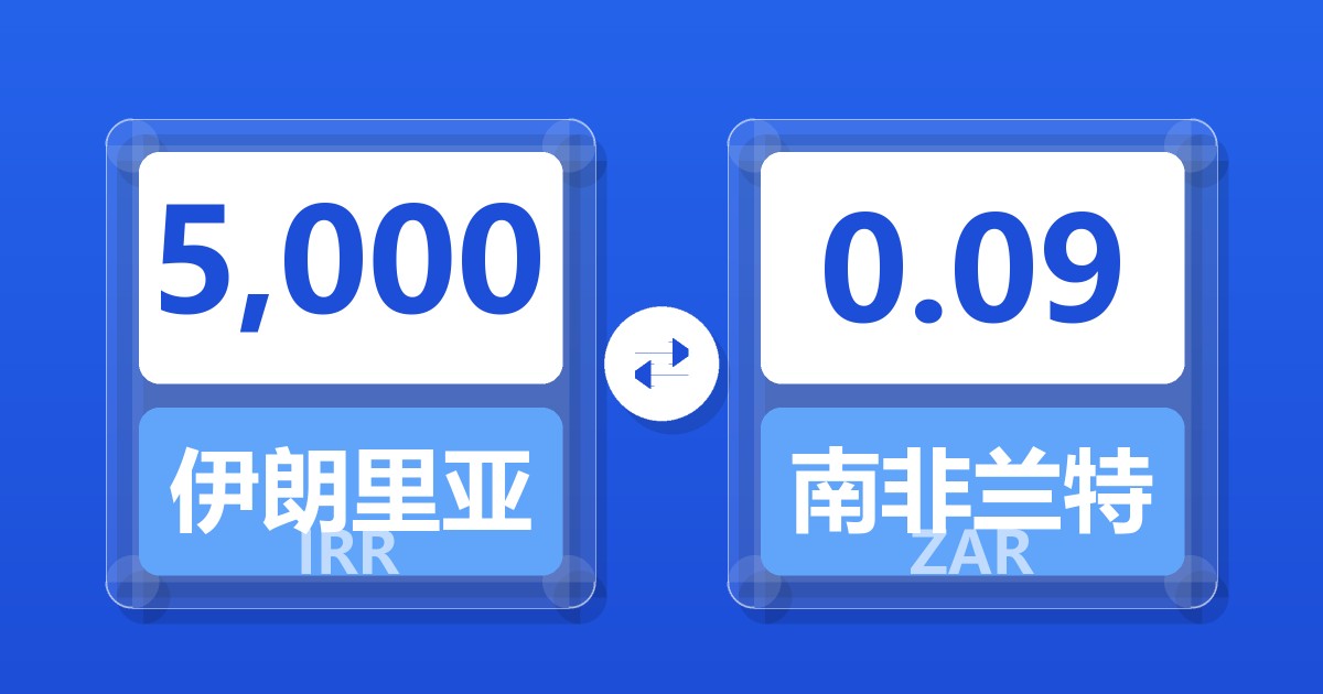 5,000伊朗里亚尔兑南非兰特