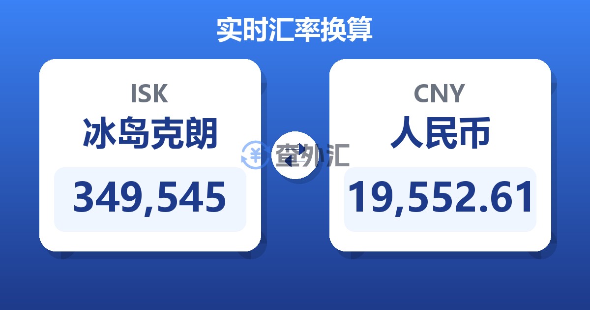349,545冰岛克朗兑人民币