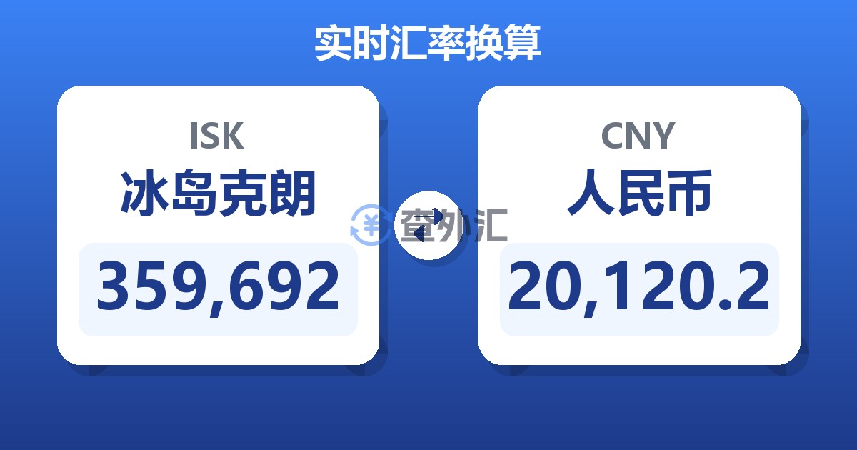 359,692冰岛克朗兑人民币