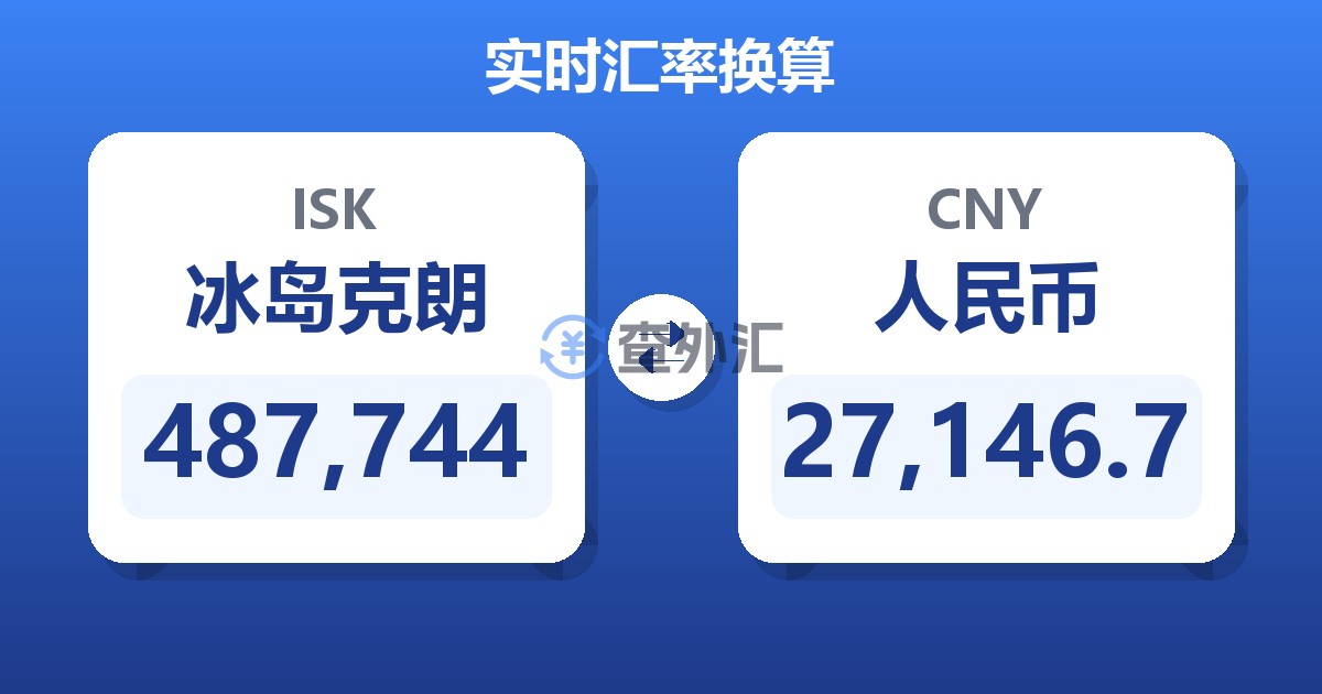 487,744冰岛克朗兑人民币