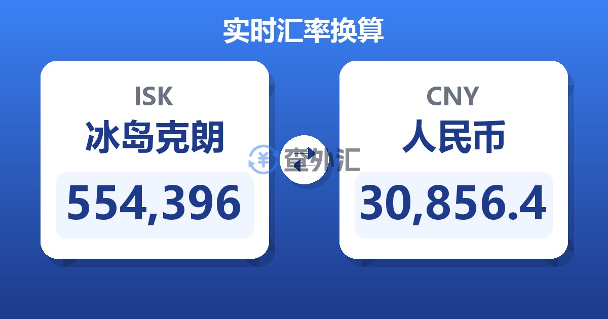 554,396冰岛克朗兑人民币