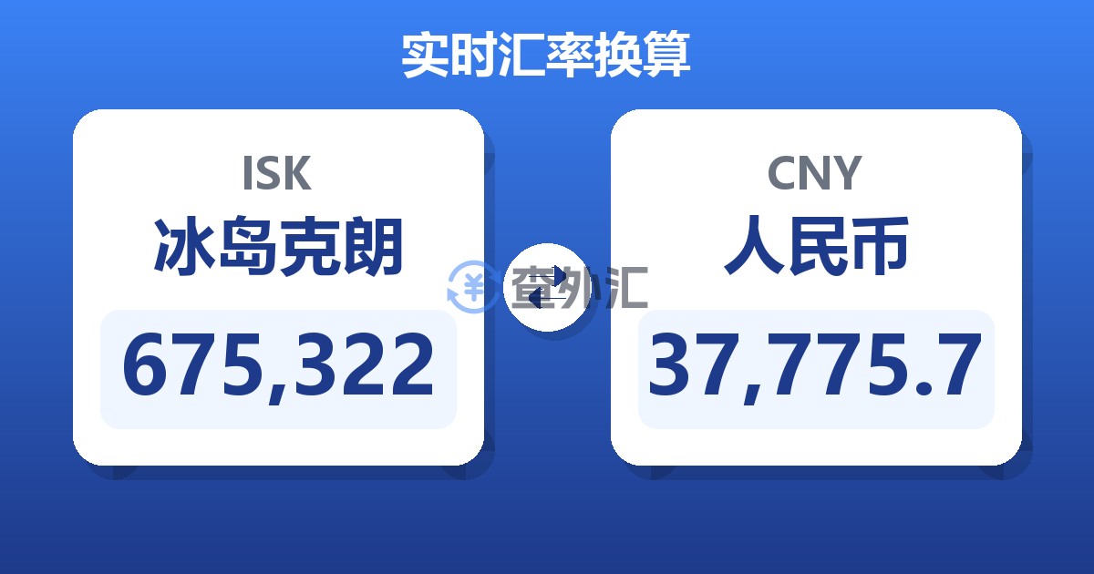 675,322冰岛克朗兑人民币
