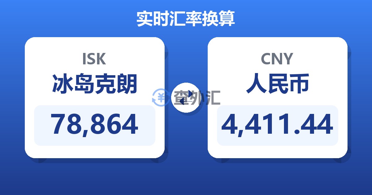 78,864冰岛克朗兑人民币