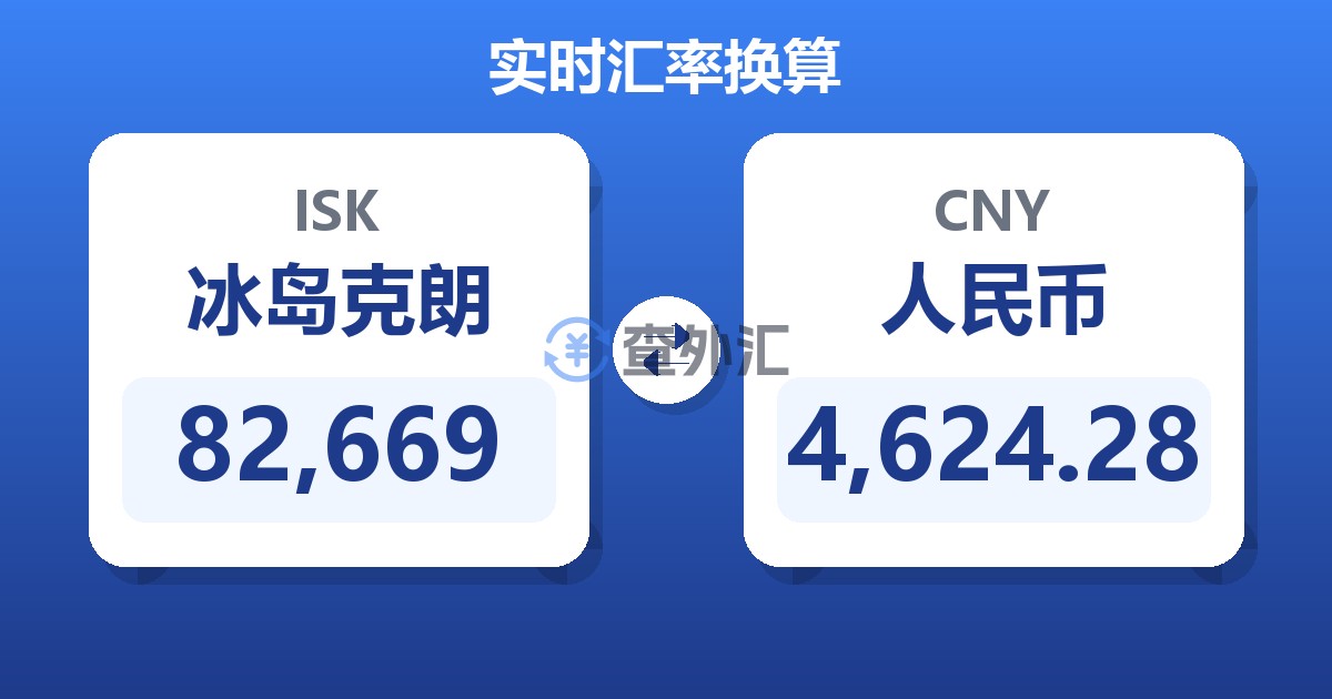 82,669冰岛克朗兑人民币