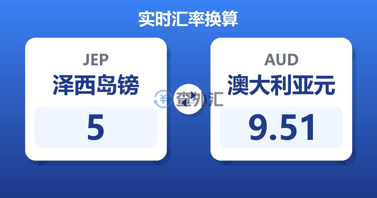 5泽西岛镑兑澳大利亚元