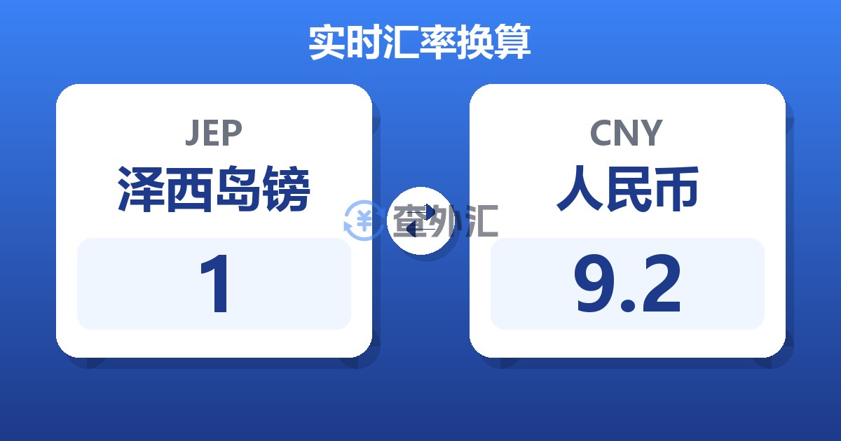 1泽西岛镑兑人民币