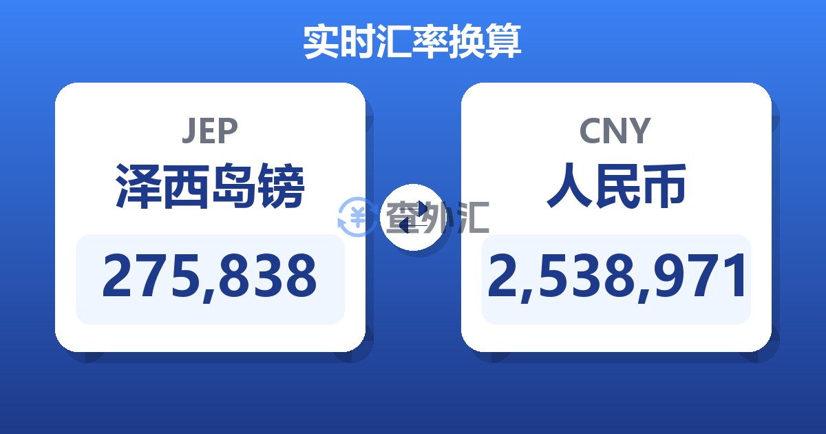 275,838泽西岛镑兑人民币