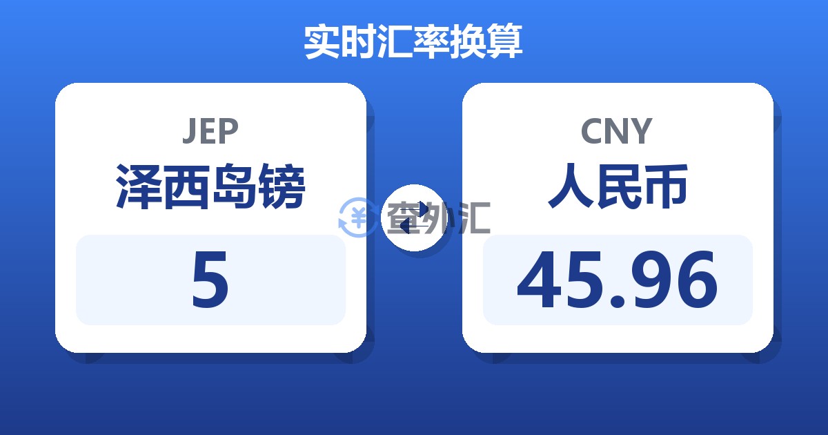 5泽西岛镑兑人民币