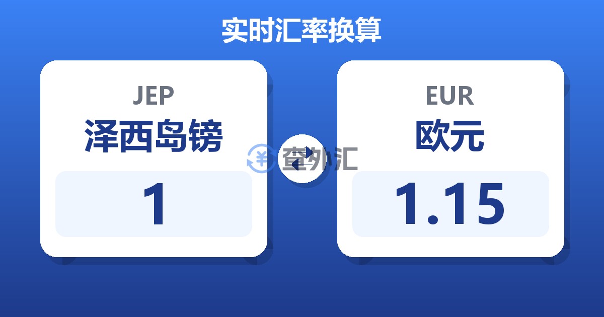 1泽西岛镑兑欧元