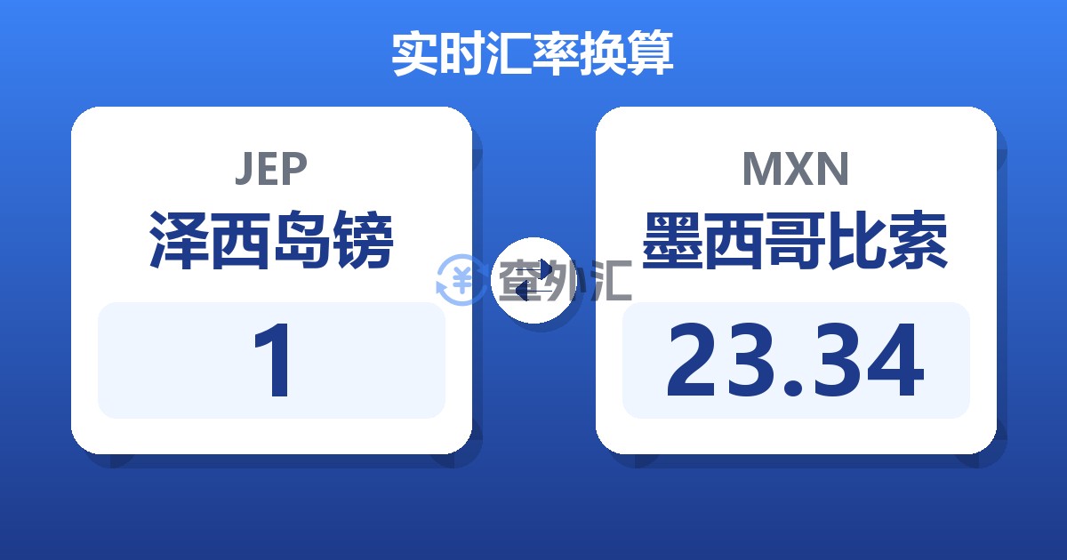 1泽西岛镑兑墨西哥比索