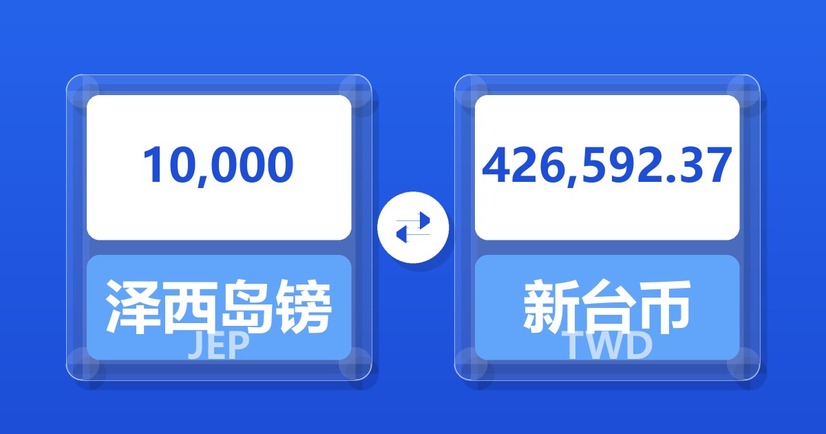 10,000泽西岛镑兑新台币