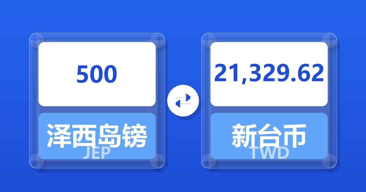 500泽西岛镑兑新台币
