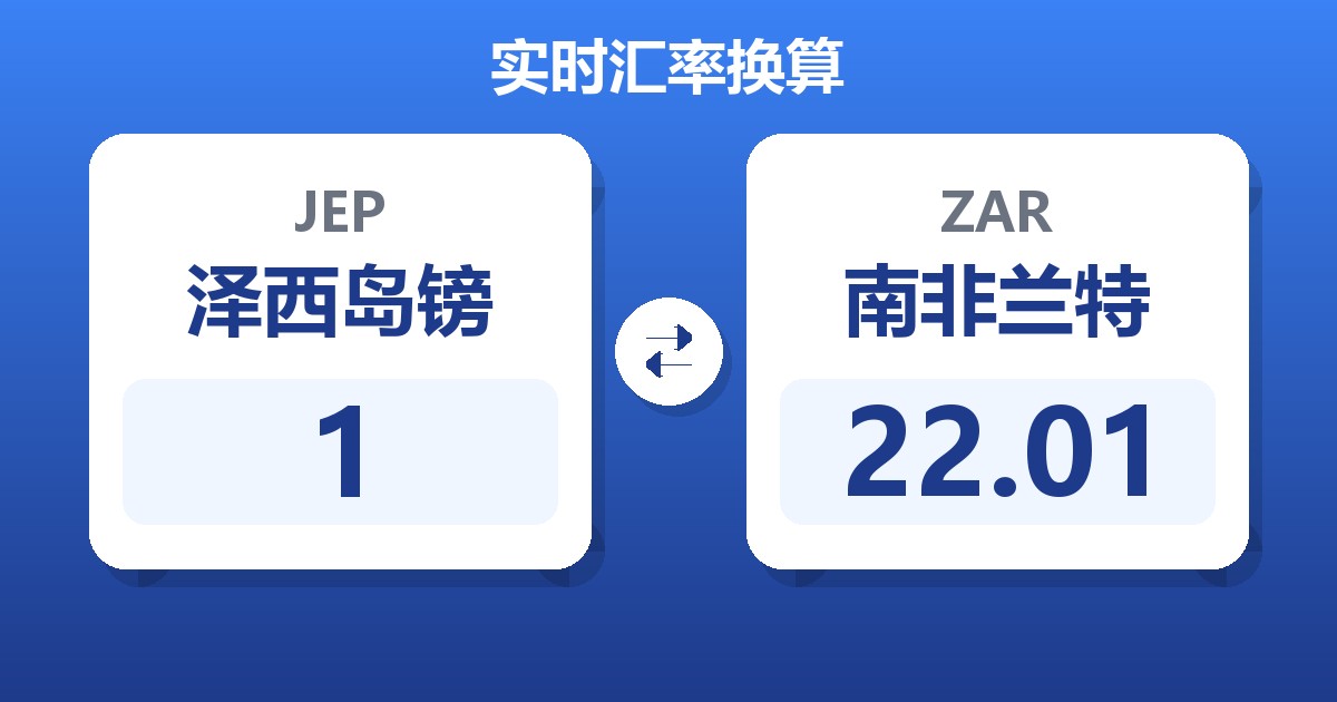 泽西岛镑对南非兰特汇率换算器