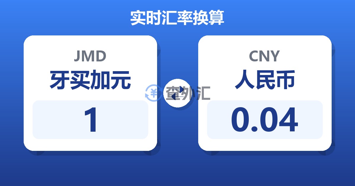 1牙买加元兑人民币