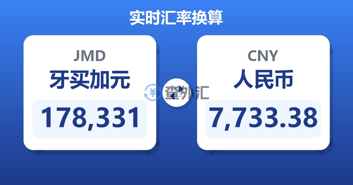 178,331牙买加元兑人民币